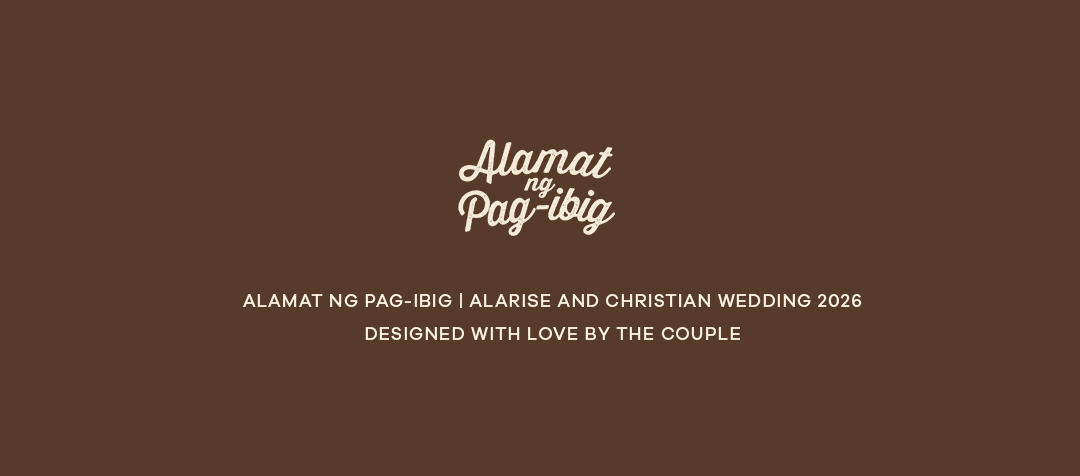Alamat ng Pag-ibig | Alarise and Christian Wedding 2026 — Designed with love by the couple