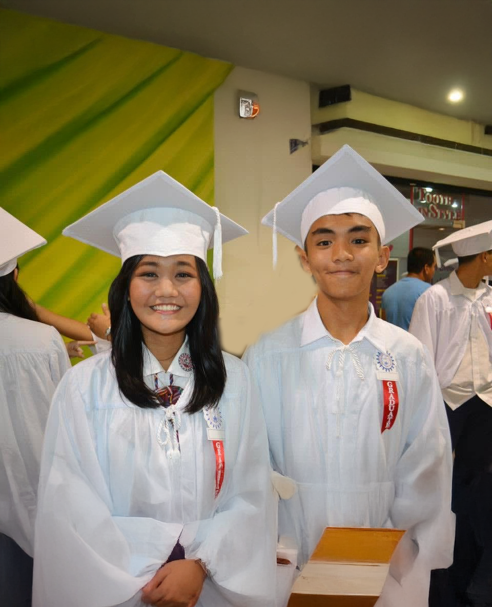Christian and Alarise at graduation